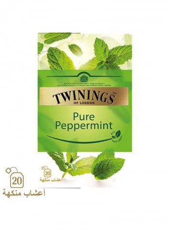 Pure Peppermint Tea, Luxury Mint Tea, Made With All Natural Ingredients Naturally Caffeine Free 20 Bags