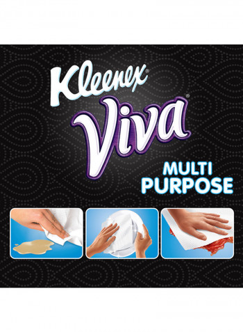 Viva Multi Purpose House Hold Kitchen Towel Rolls, 40 Sheets, Pack Of 4 White