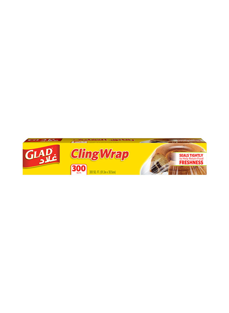 ClingWrap Plastic Wrap - 300 sq ft Roll