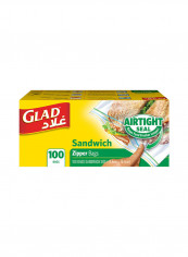 Zipper Food Storage Sandwich Bags 100 Count 14.4cm x 16.5cm
