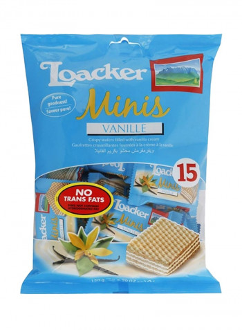 Minis Vanilla Cream Filled Wafers 150g