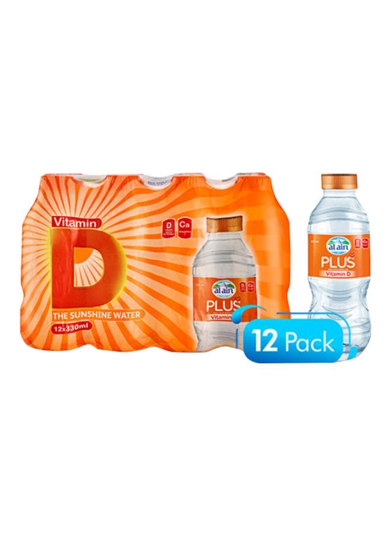 Plus Vitamin D Water, 330ml, Pack Of 12 330ml Pack of 12