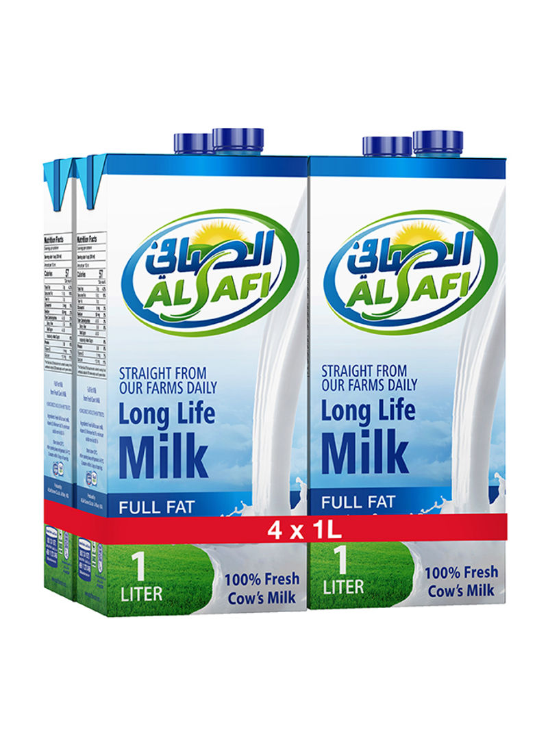 Long Life Milk Full Fat 1L Pack of 4
