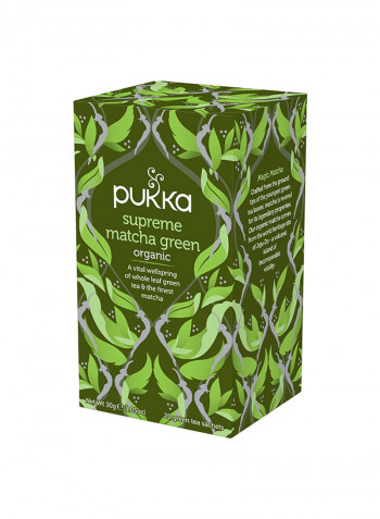 Supreme Matcha Green, Organic Herbal Tea, 20 Teabags
