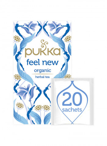 Feel New, Organic Herbal Tea With Aniseed, Fennel And Cardamom, 20 Teabags