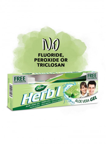 Herbal Aloe Vera Toothpaste 150G +Toothbrush Free