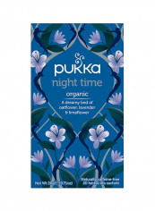 Night Time, Organic Herbal Tea With Oatflower, Lavender And Limeflower, 20 Teabags