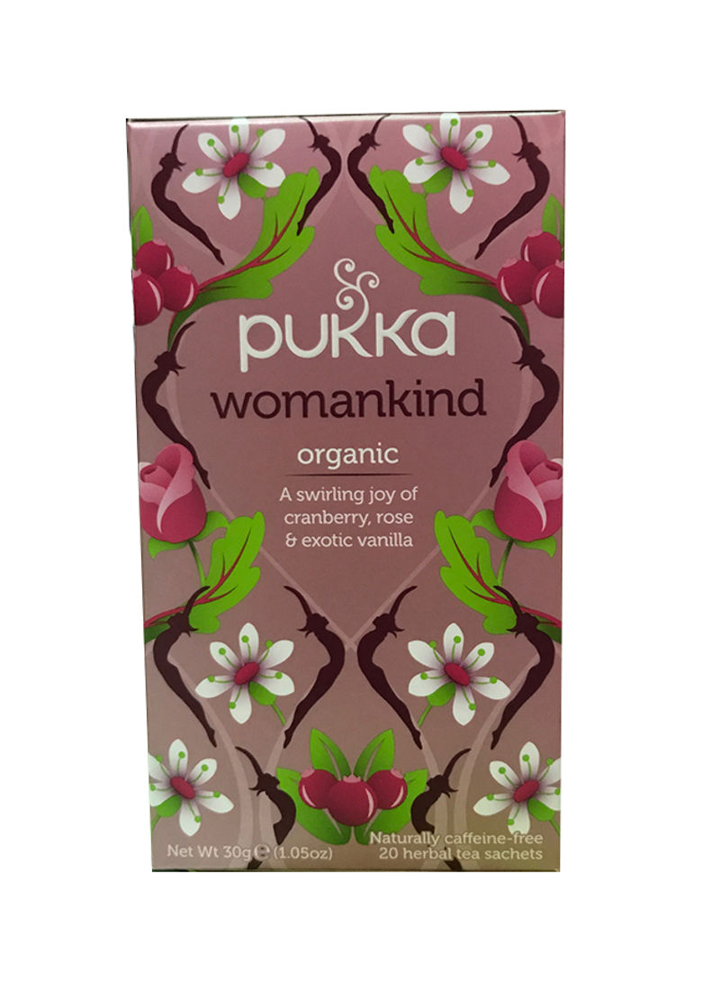 Womankind, Organic, A Swirling Joy Of Cranberry, Rose And Exotic Vanilla, 20 Herbal