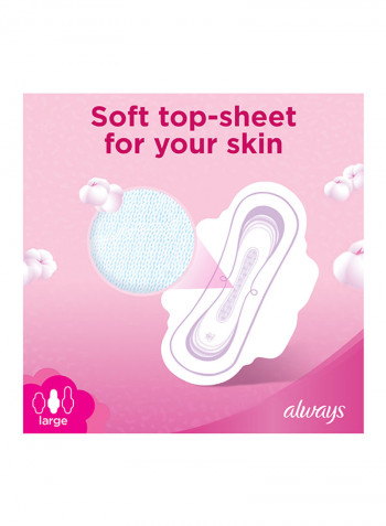 Cotton Soft Ultra Thin, Large Sanitary Pads With Wings, 16 Count Long