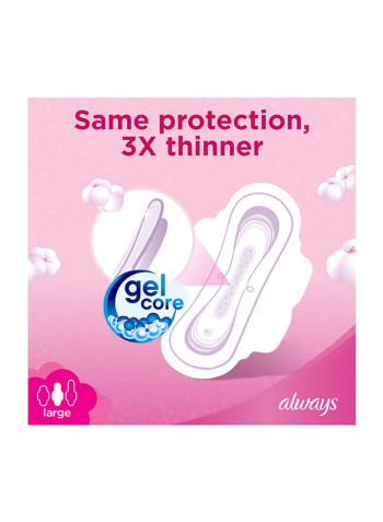 Cotton Soft Ultra Thin, Large Sanitary Pads With Wings, 16 Count Long