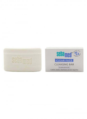 PH 5.5 Clear Face Cleansing Bar White 100g