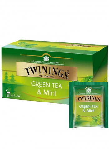 Green Tea With Mint, Refreshing Luxury Tea Blend, All Natural Ingredients With Real Peppermint Infusion 37.5g