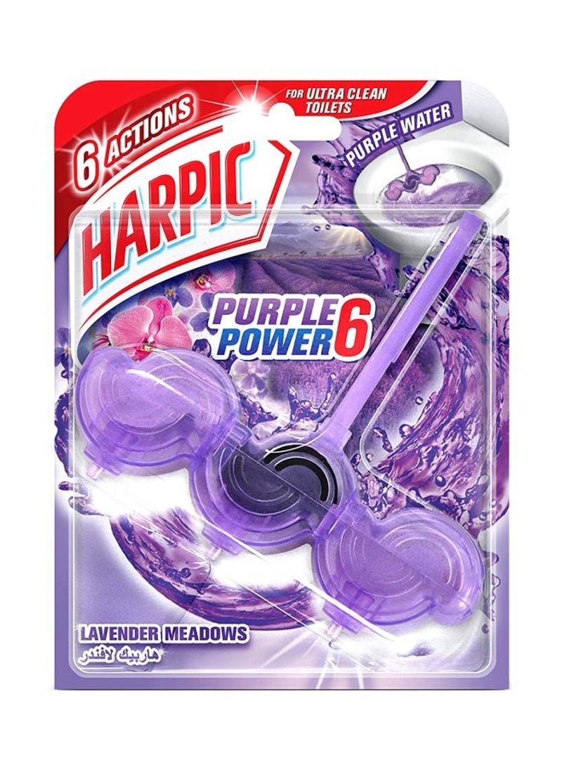 Power 6 Lavender Meadows Toilet Block Purple Water 39g