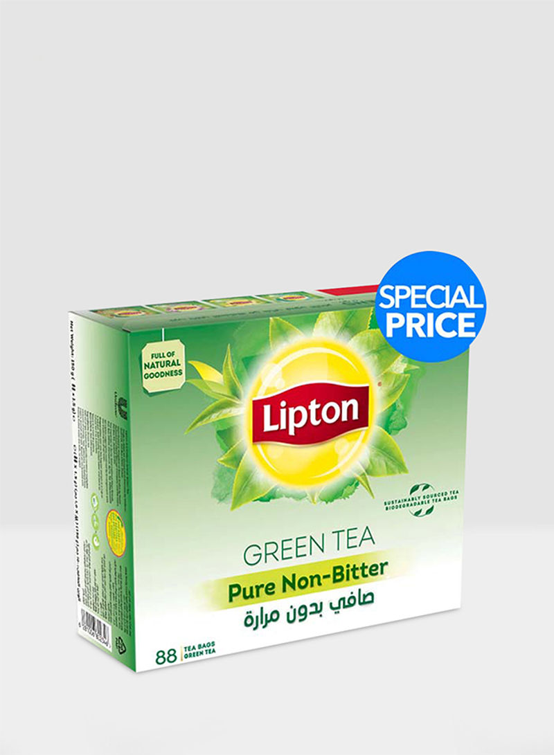 Pure Non-Bitter Green Tea, 88 Teabags Pack of 88