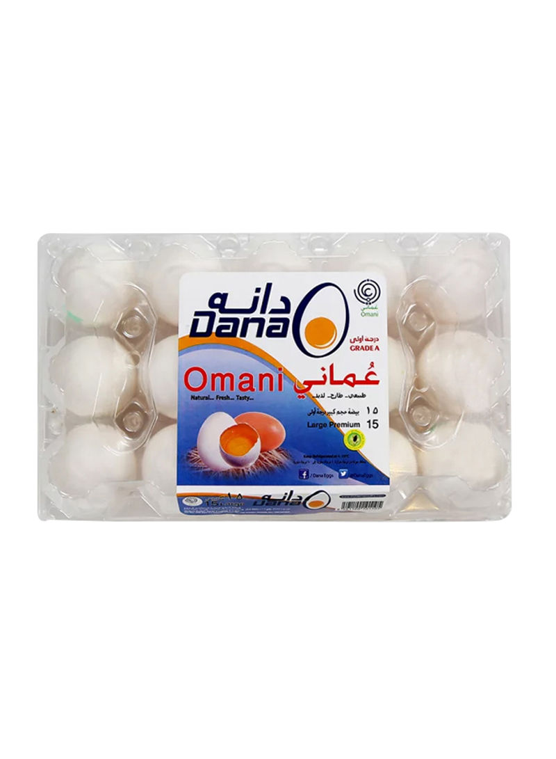 Omani White Eggs Large 15 Pieces