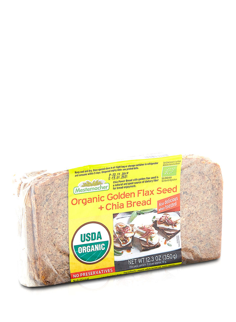 Organic Golden Flax Seed And Chia Bread 350g