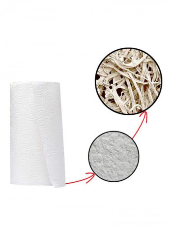 Pack Of 2 Bamboo Enriched Paper Towel White