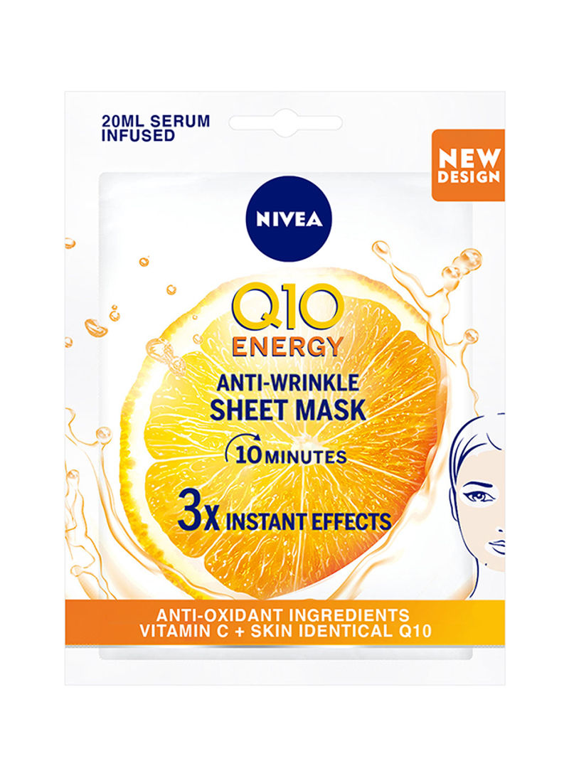 Q10 Energy Anti-Wrinkle Face Sheet Mask
