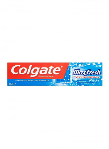 Max Fresh Cooling Crystals Cool Mint Gel Toothpaste White 100ml