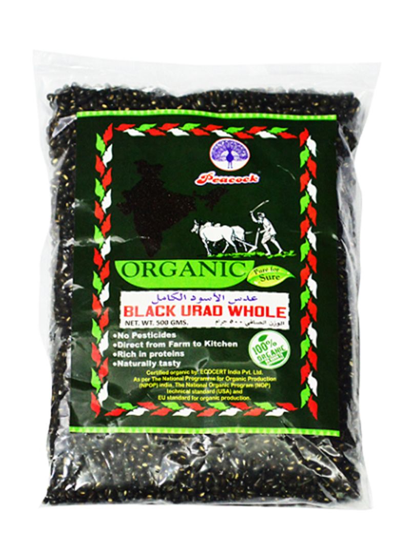 Organic Black Urad Whole 500g