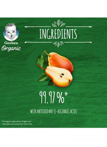 Organic Pear Puree, 6+ Months Pears 90g