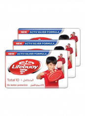 Pack Of 3 Total 10 Activ Silver Formula Germ Protection Soap