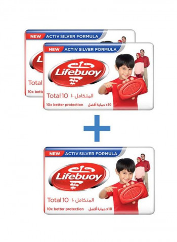 Pack Of 3 Total 10 Activ Silver Formula Germ Protection Soap
