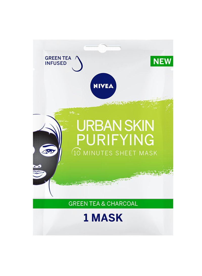 Green Tea And Charcoal Urban Skin Purifying Sheet Mask