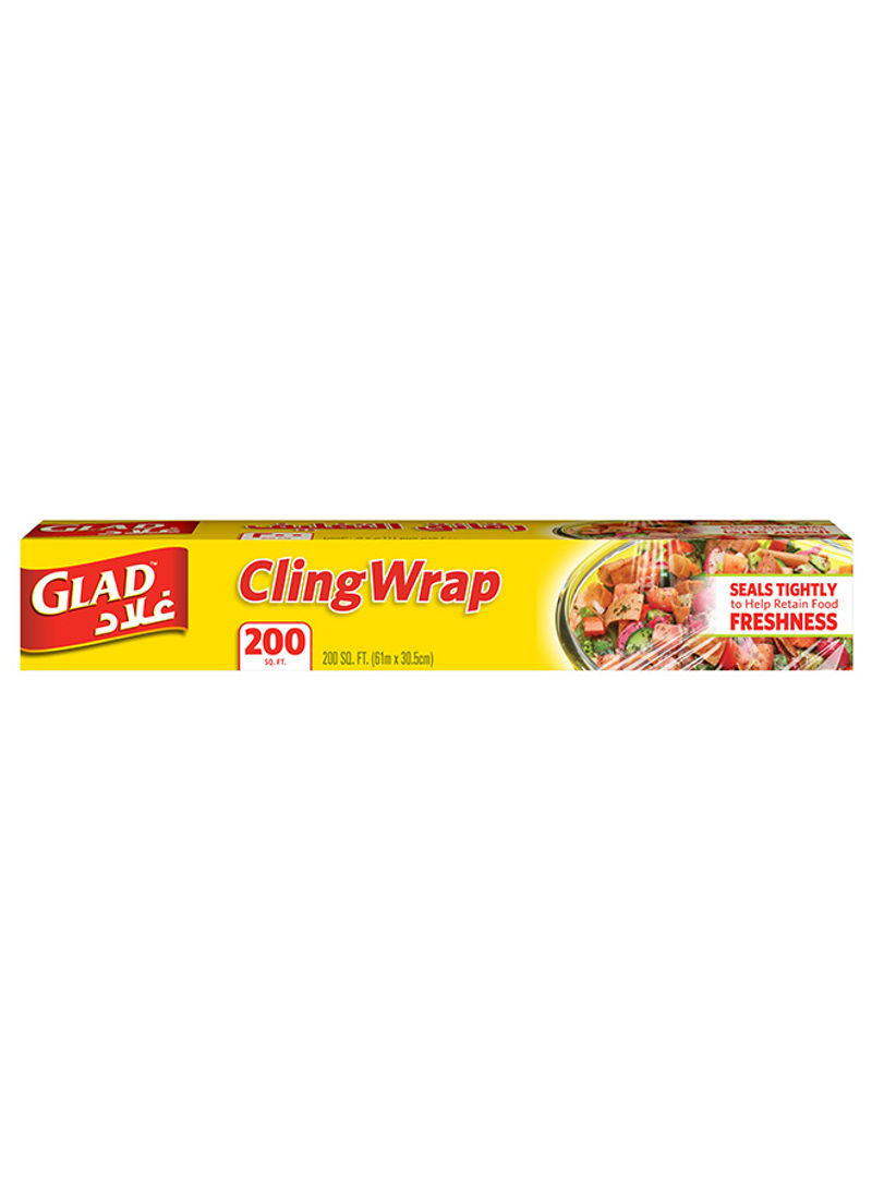 ClingWrap Plastic Wrap - 200 sq ft Roll