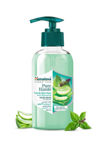 Pure Hands Tulsi And Aloe Vera Anti Bacterial Hand Wash 250ml