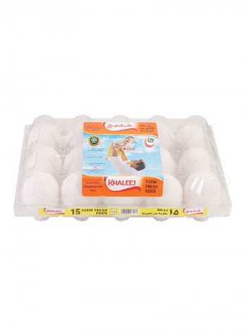 White Eggs Large 15 Pieces