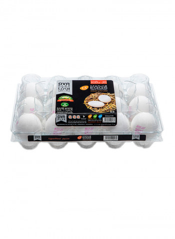 White Eggs Medium 15 Pieces