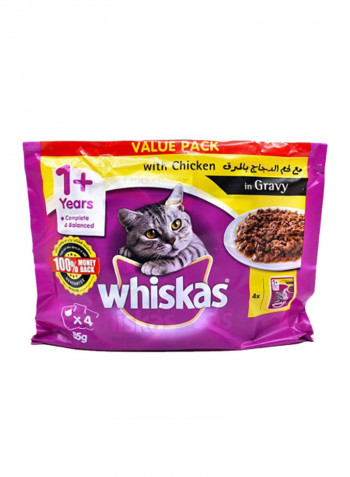 Tender Bites Chicken In Gravy Wet Cat Food Pouch 85g Pack of 4