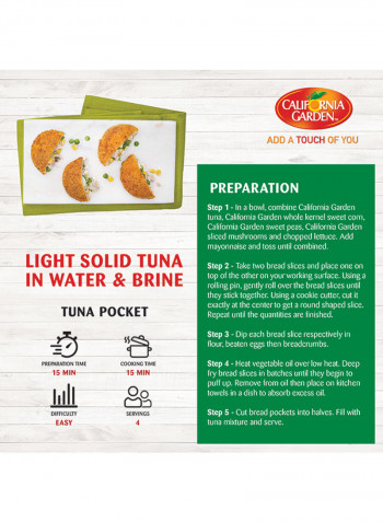 Canned Light Tuna Solid In Water 185g