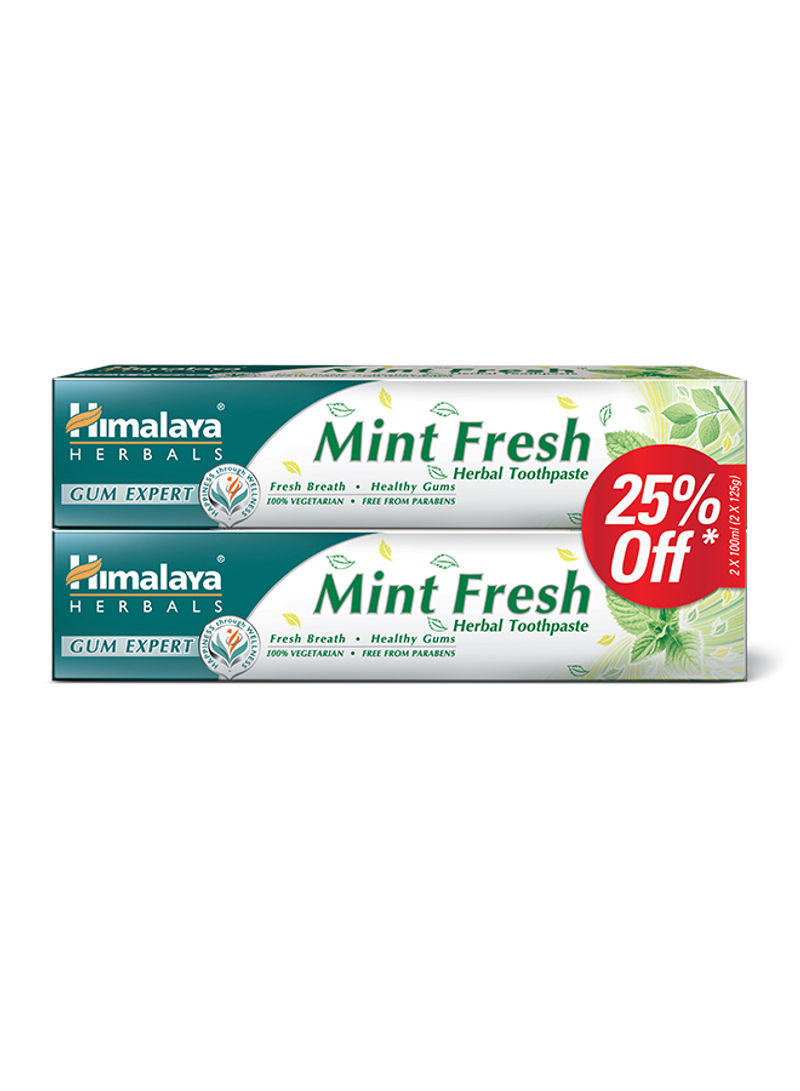 Pack Of 2 Toothpaste Mint Fresh Herbal 100ml