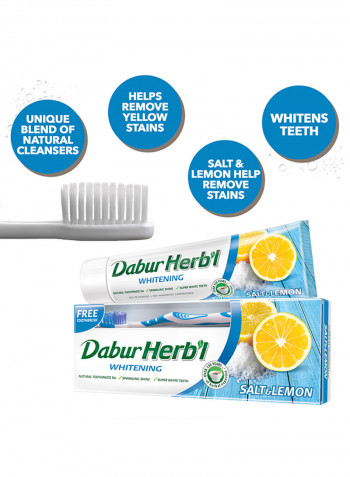 Herbal Whitening Toothpaste, 150g + Toothbrush Free Pack of 2