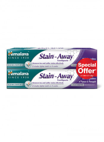 Pack Of 2 Toothpaste Stain Away 100ml