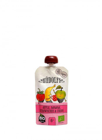 Apple Banana Strawberry Puree With Cream 110g