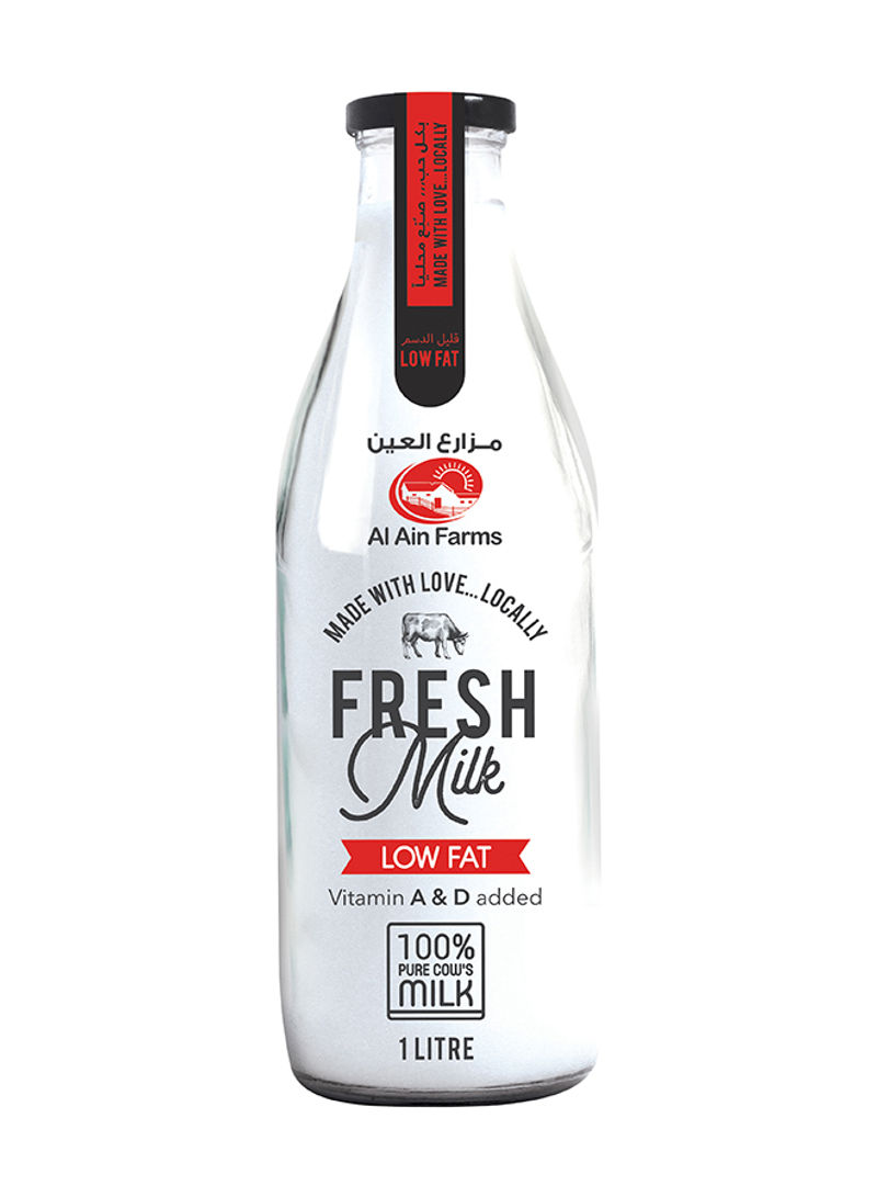 Fresh Milk Low Fat Glass Bottle 1L