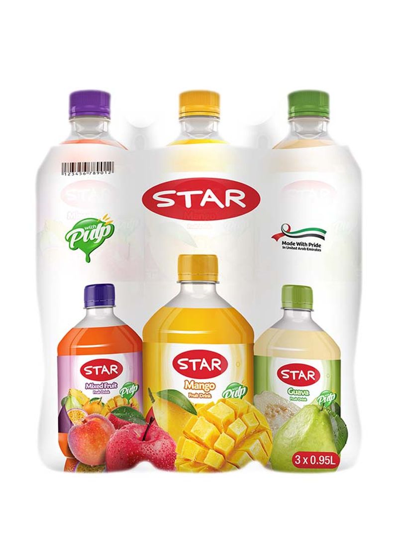 Assorted Drinks 0.95L Pack of 3