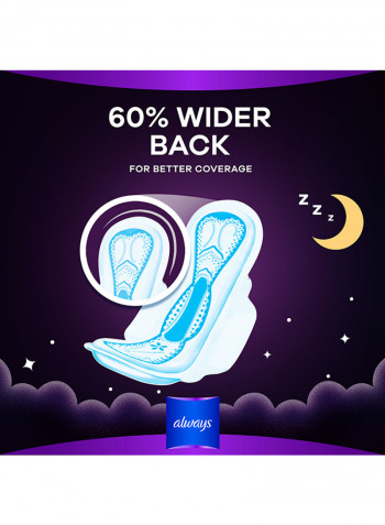 Clean And Dry Maxi Thick, Night Sanitary Pads With Wings, 8 Count