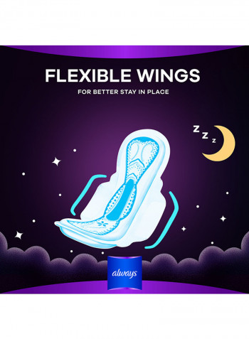 Clean And Dry Maxi Thick, Night Sanitary Pads With Wings, 8 Count