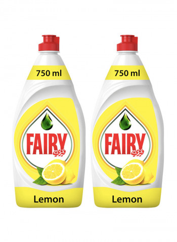 Lemon Dish Washing Liquid Soap 750ml Pack Of 2