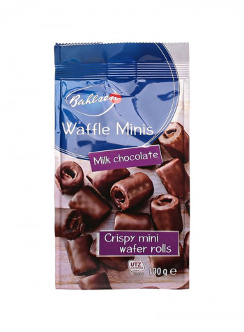 Milk Chocolate Waffle Minis Rolls 100g