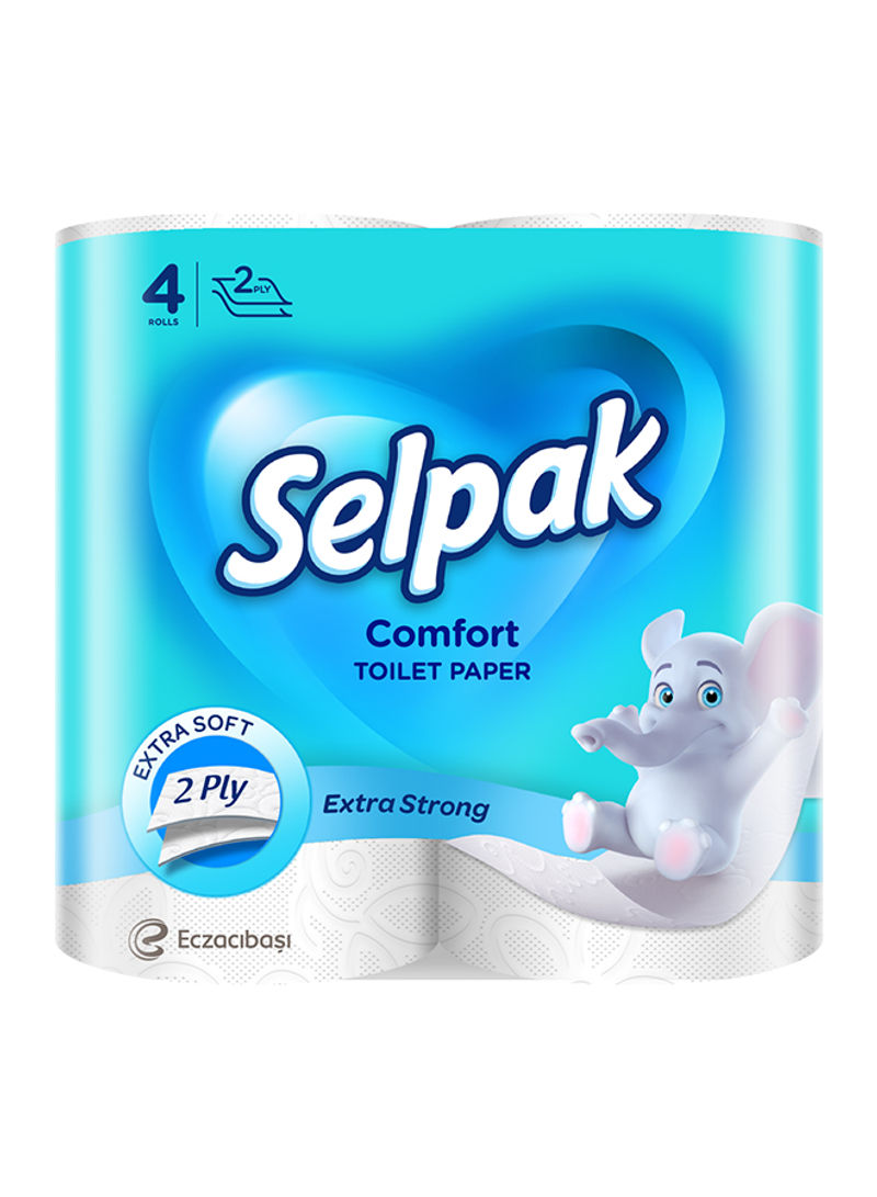 Pack Of 4 Comfort Toilet Paper Roll