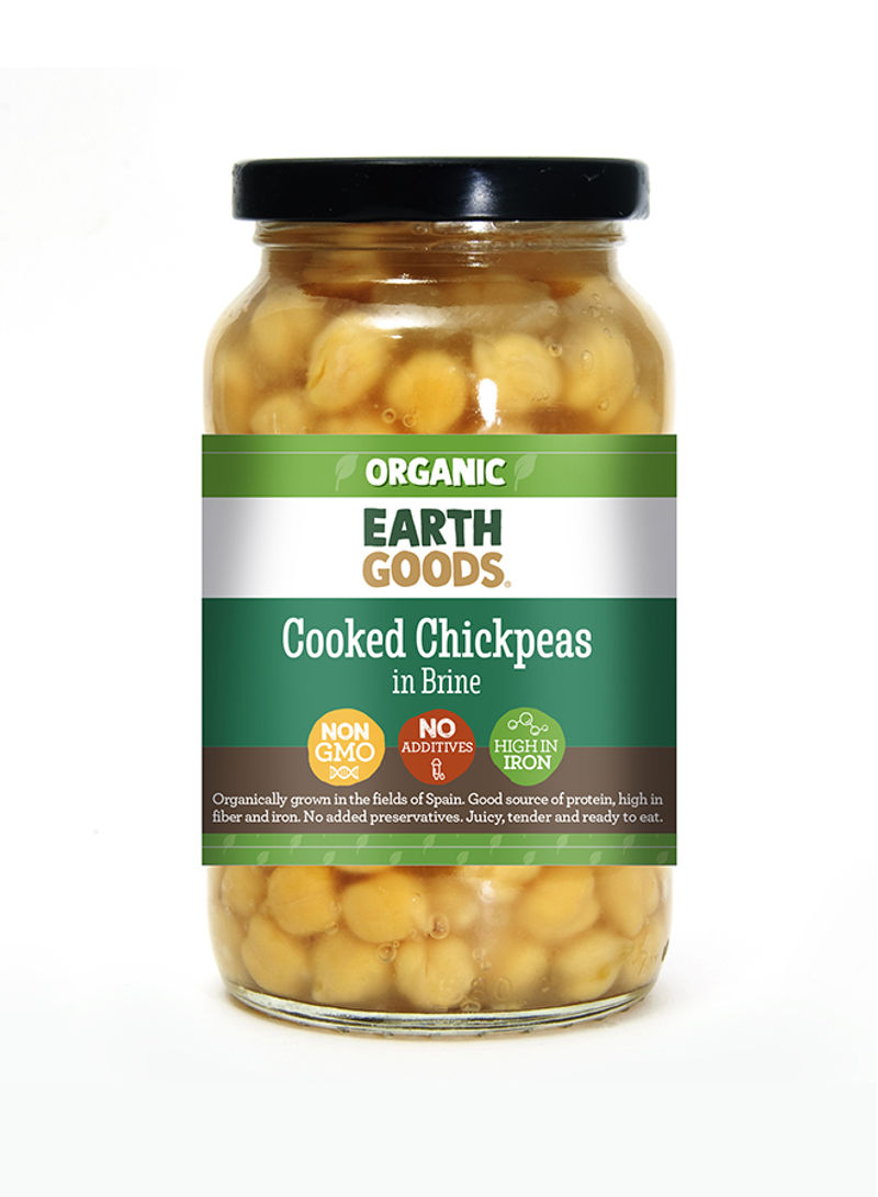 Organic Cooked Chickpeas in Brine 345g