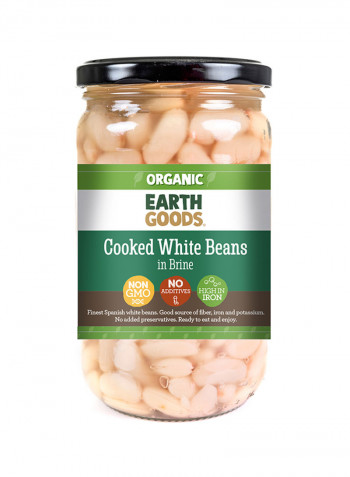 Organic Cooked White Beans in Brine 345g
