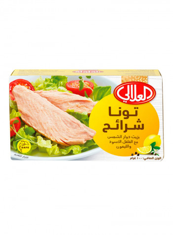 Tuna Slices In Sunflower Oil With Black Pepper And Lemon 100g