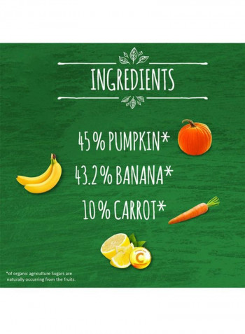 Organic Pumpkin, Banana And Carrot Baby Food 90g