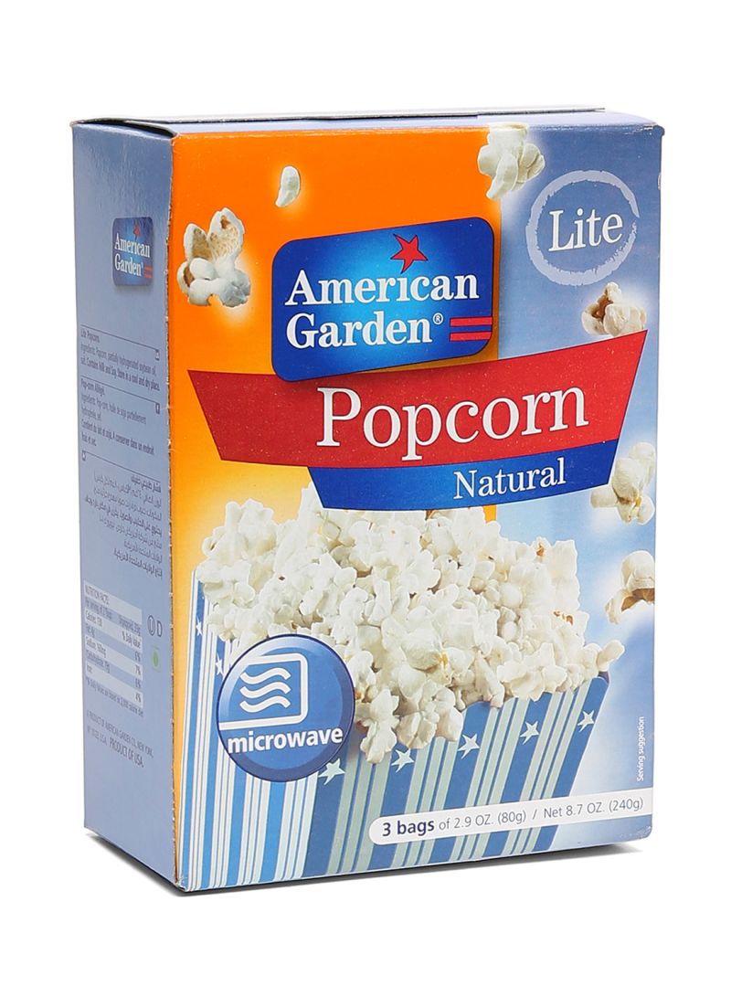 Popcorn Natural Lite Pack of 3Bags 240g